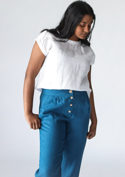 Sailor Linen Pant | Teal