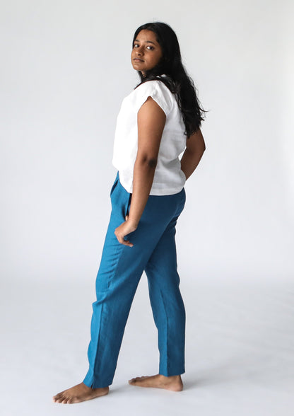 Sailor Linen Pant | Teal