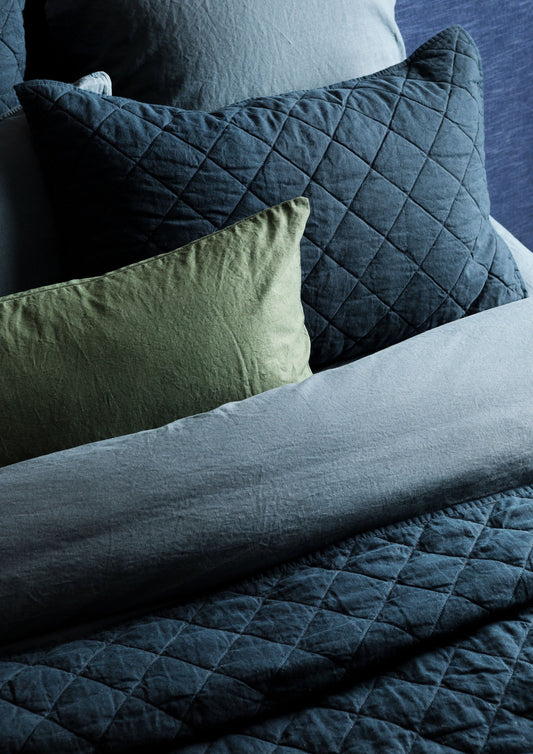 Linen Quilt | Navy