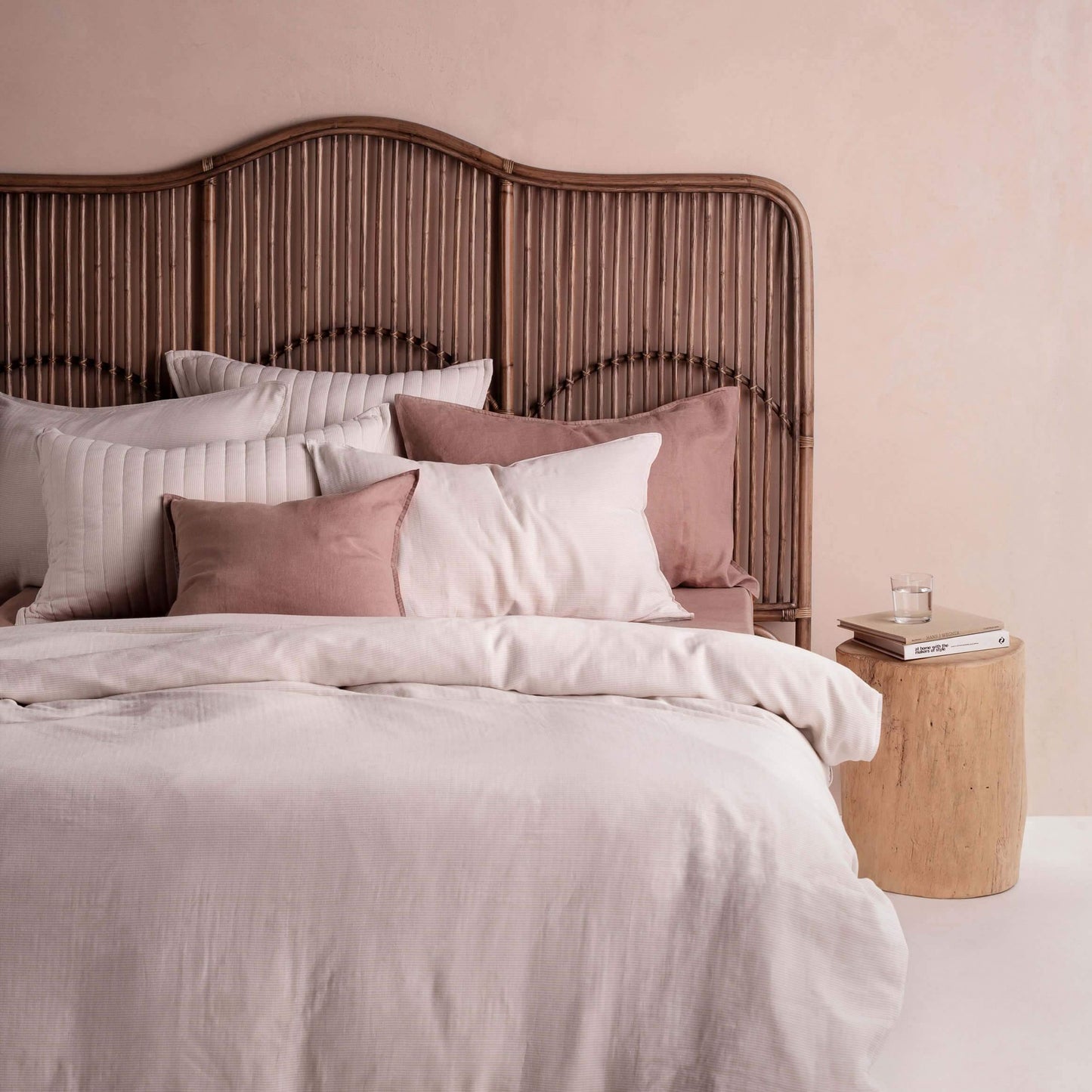 French Linen Pillowcases  | Rose