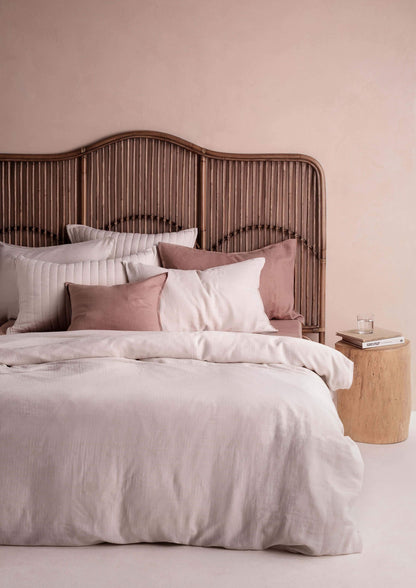 French Linen Pillowcases  | Rose