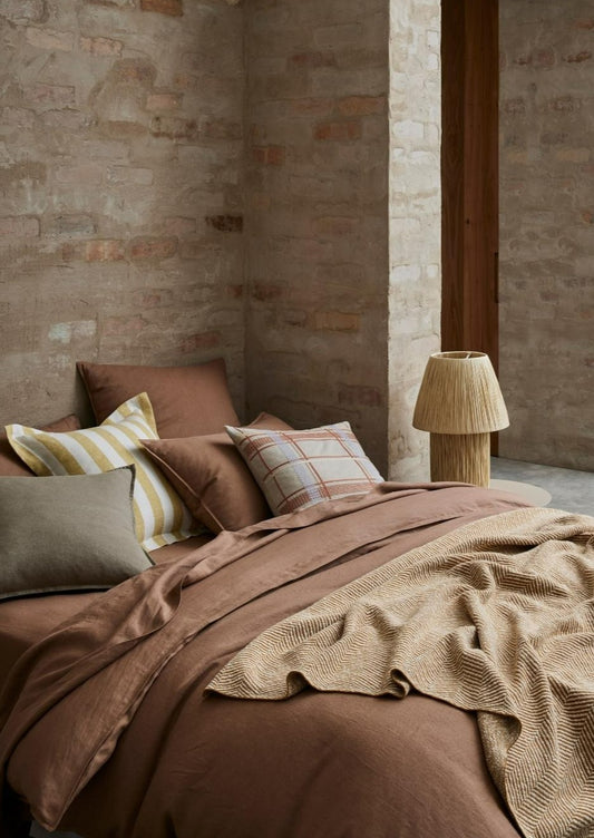 French Flax Linen Duvet Cover | Tan