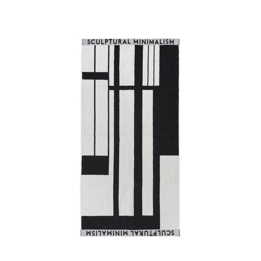 Minimal Bath Towel | Black & Off White | Kristina Dam Studio