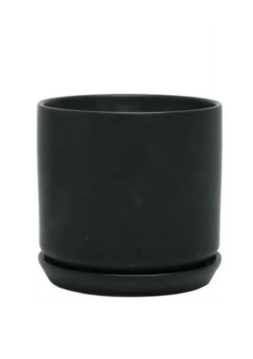 Ceramic Planter | Black | 18.5cm