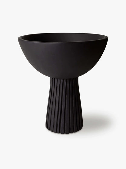 Tall Stoneware Pedestal | Black