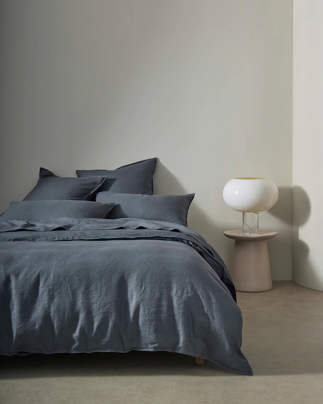French Flax Linen Sheet Set | Denim
