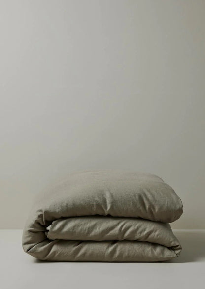 French Flax Linen Duvet Cover | Caper
