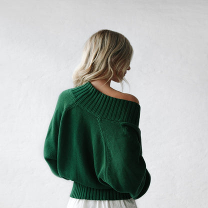 Knit Cardigan | Green