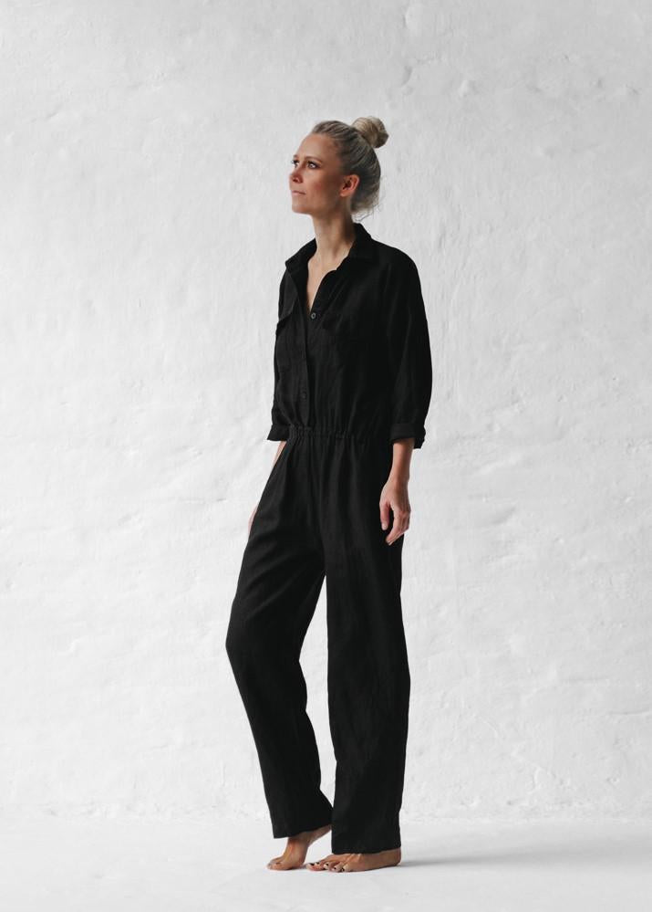 Linen Jumpsuit | Black