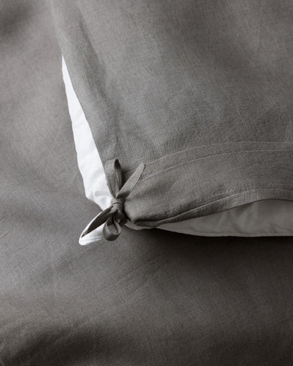 French Flax Linen Duvet Cover | Charcoal