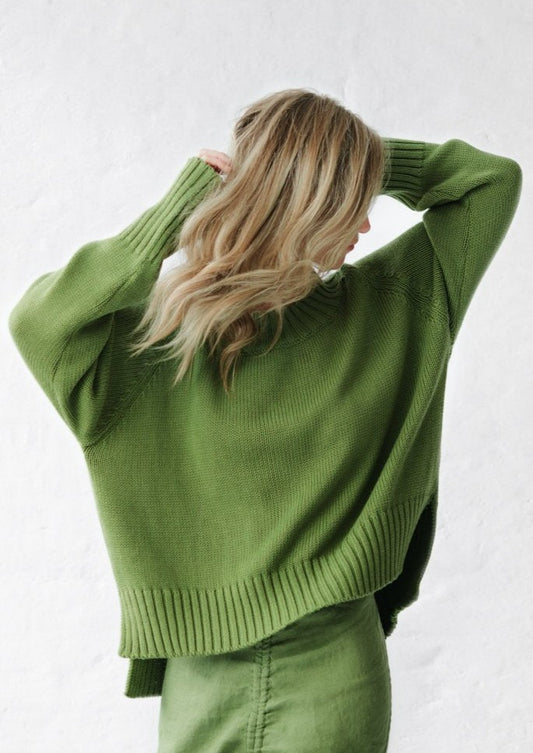 Boatneck Sweater | Pea -35% OFF