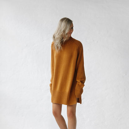 Crew Neck Sweater | Mustard