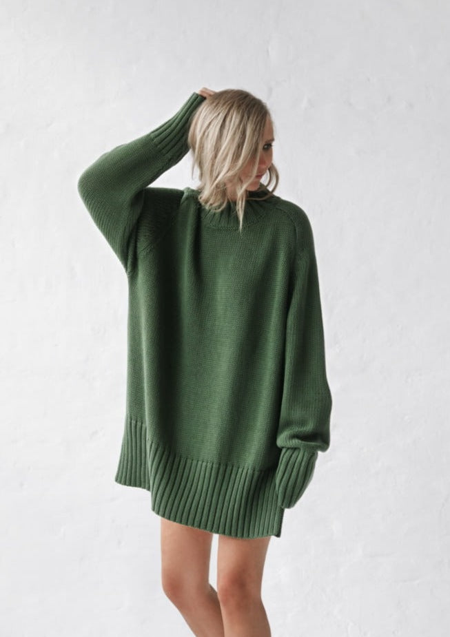 Crew Neck Sweater | Green
