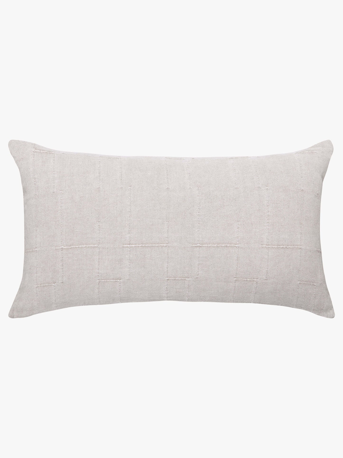 Textured Linen Lumbar Cushion | Natural