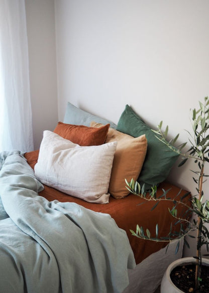 French Linen Pillowcases  | Tobacco