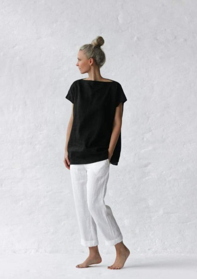 Taki Linen Pants | White