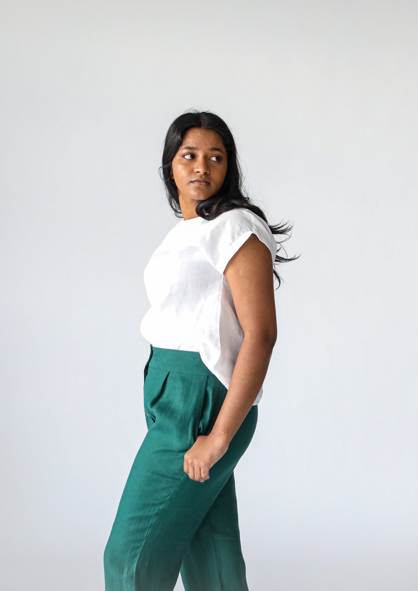 Sailor Linen Pant | Emerald