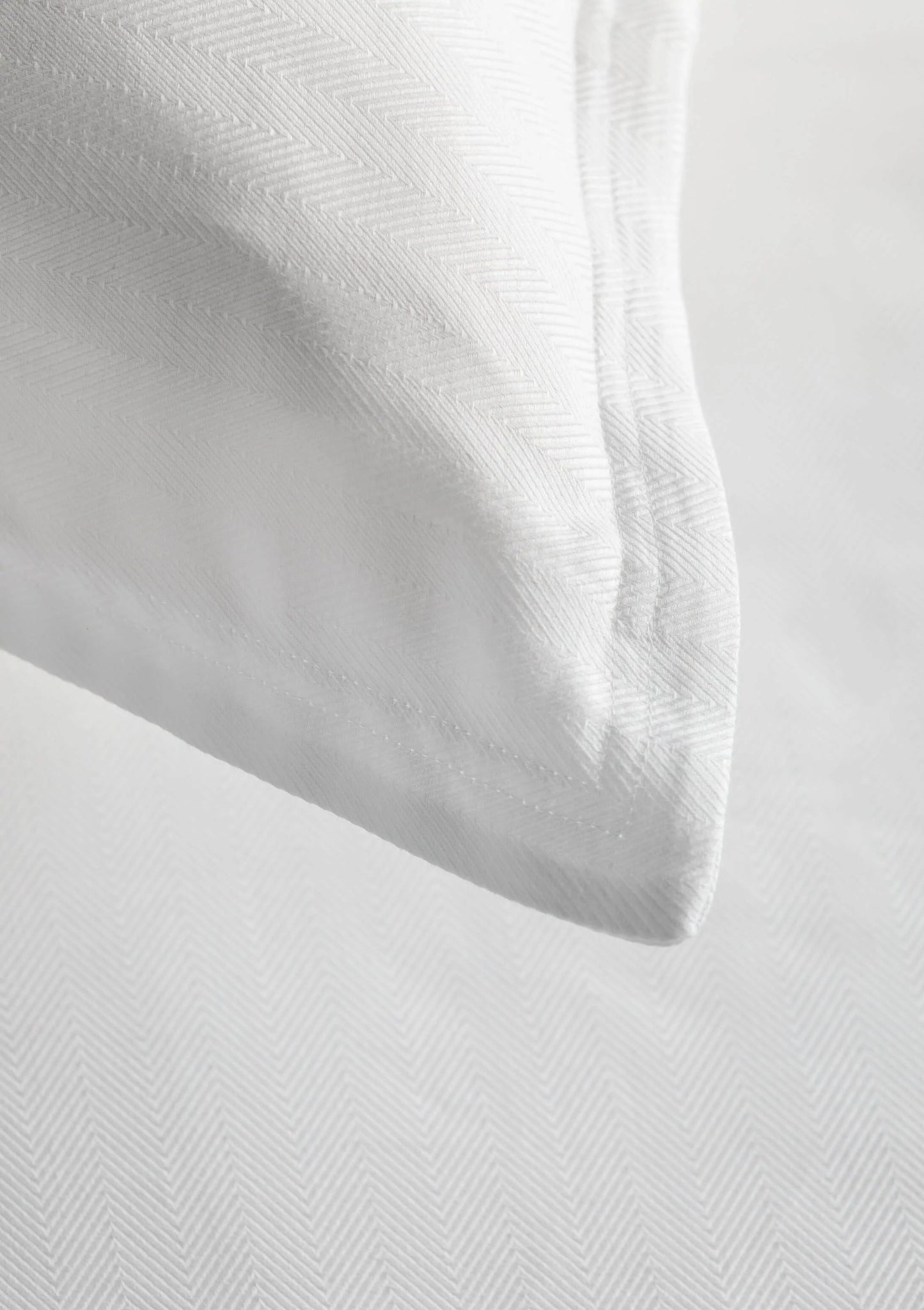 Herringbone Pillowcases | White