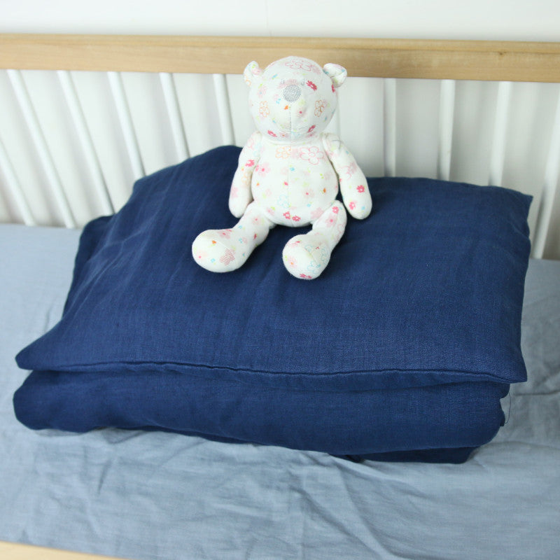 KIDS Linen Duvet Set | Navy