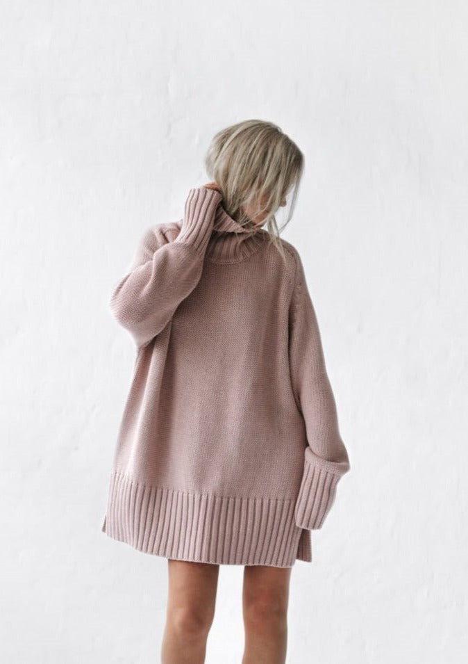 Turtleneck Sweater | Dusky Pink