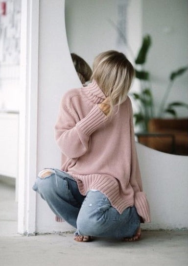 Turtleneck Sweater | Dusky Pink