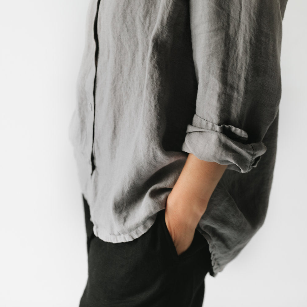 Linen Shirt | Grey