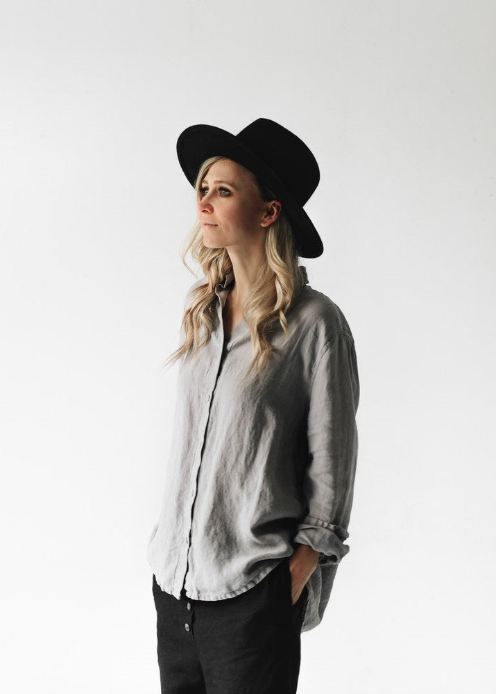 Linen Shirt | Grey