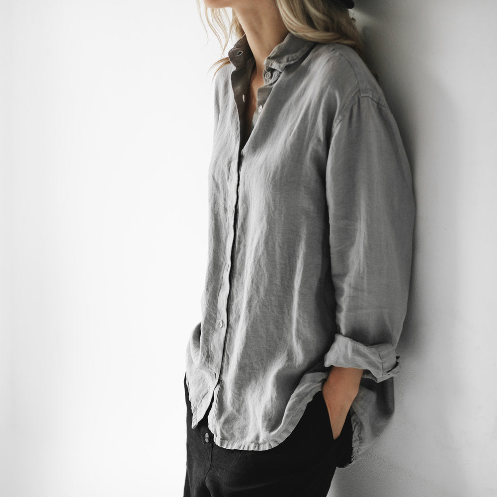 Linen Shirt | Grey
