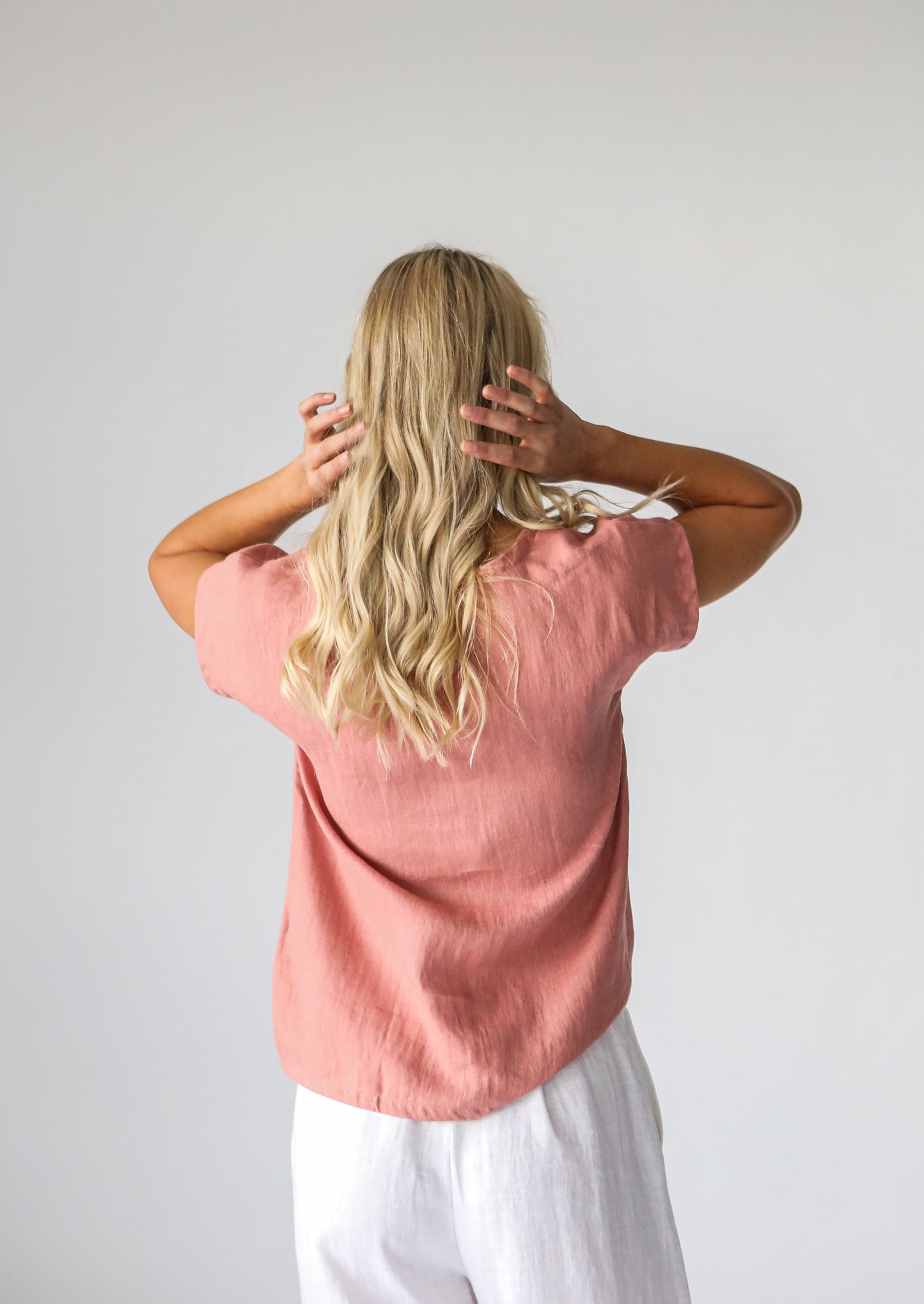 Linen T-Shirt | Pink