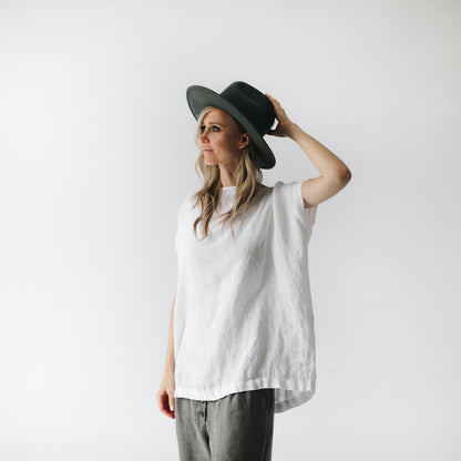 Linen Top | White