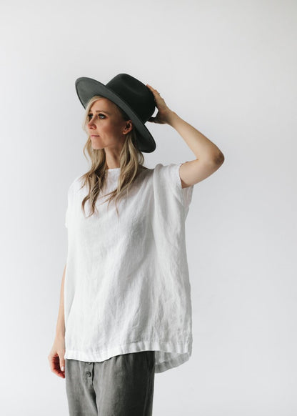 Linen Top | White