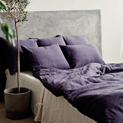 Linen Bed Skirt with Ties