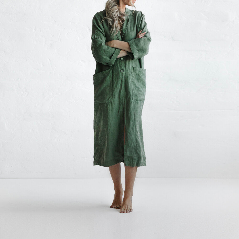 Linen Coat | Khaki
