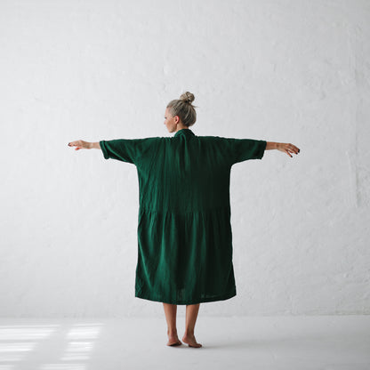 Oversized Linen Dress | Green