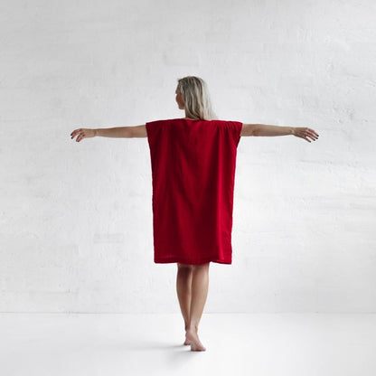 Short Linen Dress | Red