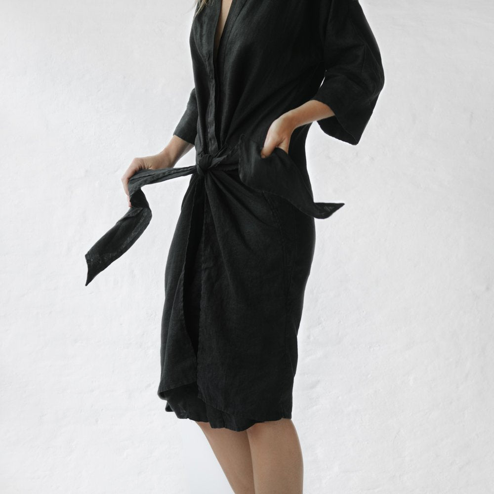 Samoa Linen Dress | Black