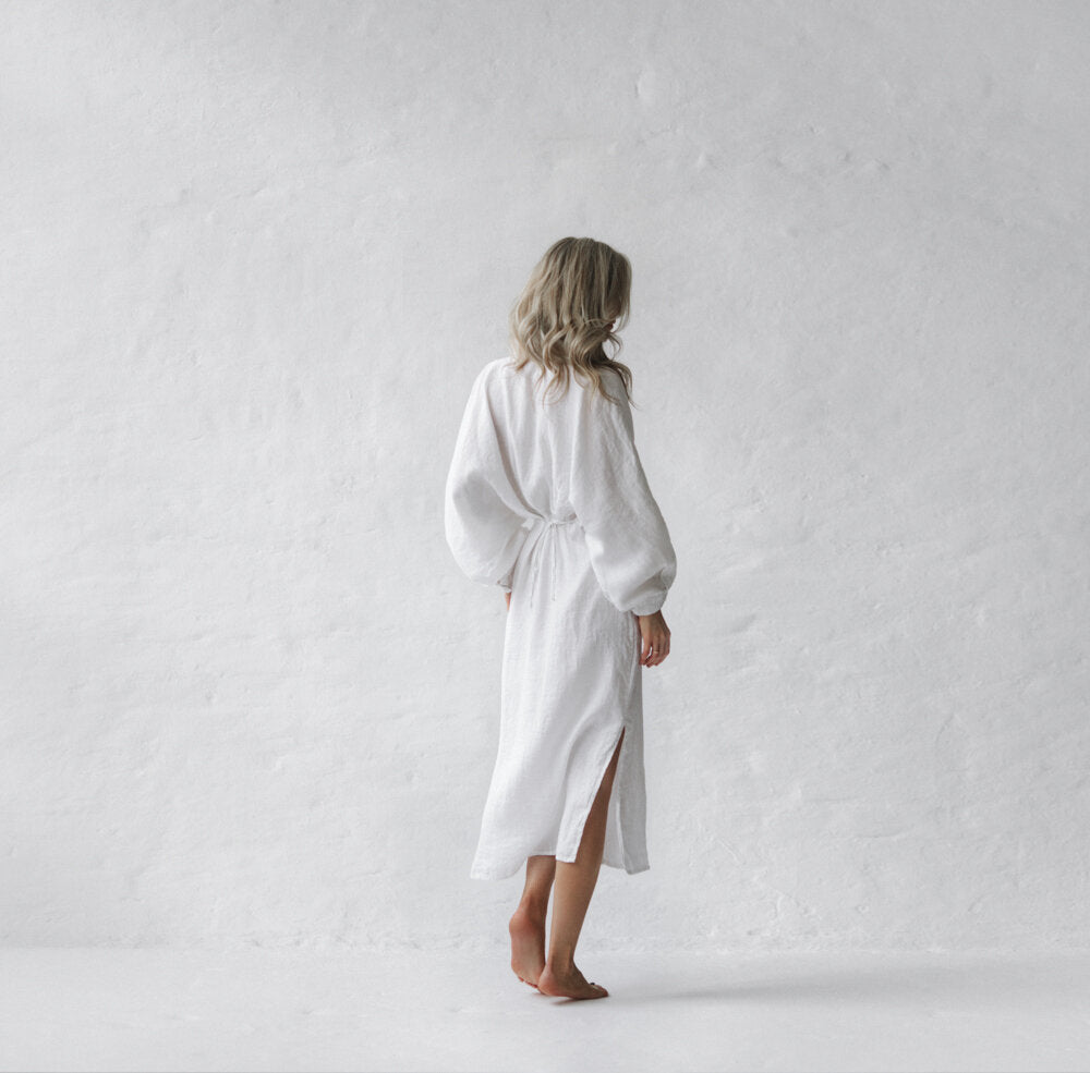 Nea Linen Dress | White