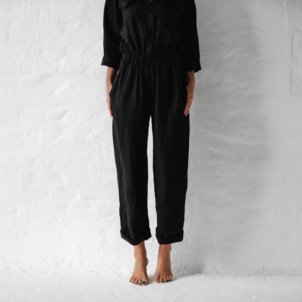Linen Jumpsuit | Black