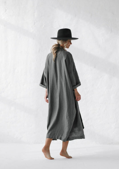 Linen Coat | Grey