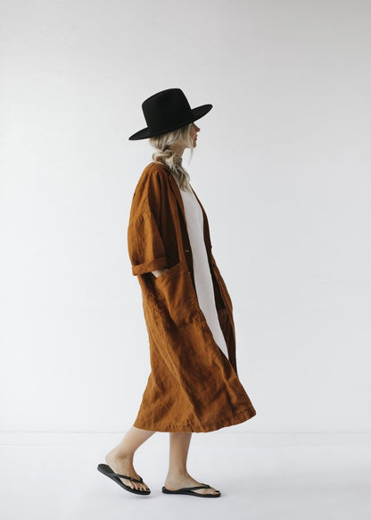 Linen Coat | Mustard