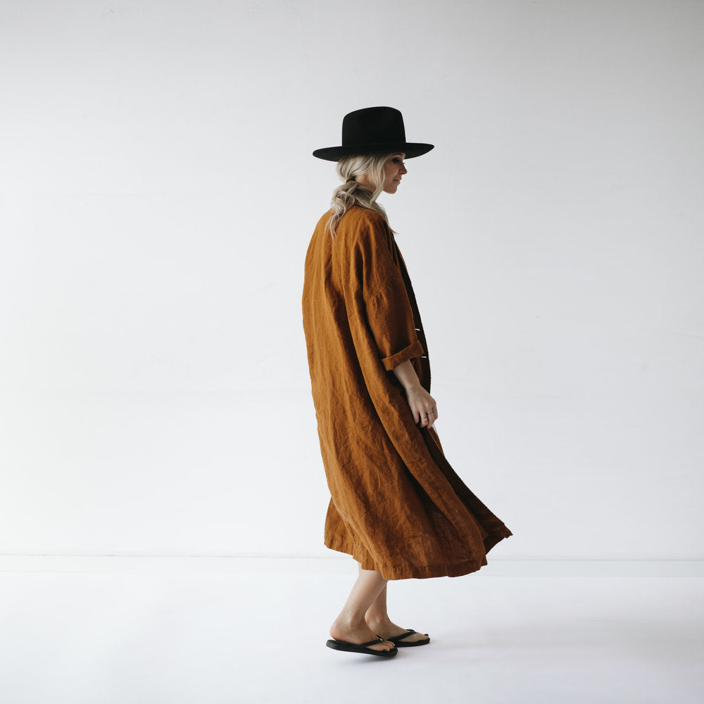 Linen Coat | Mustard