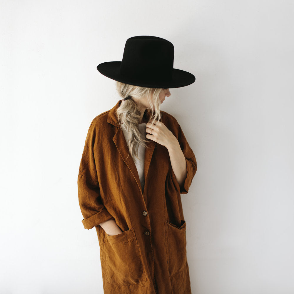 Linen Coat | Mustard