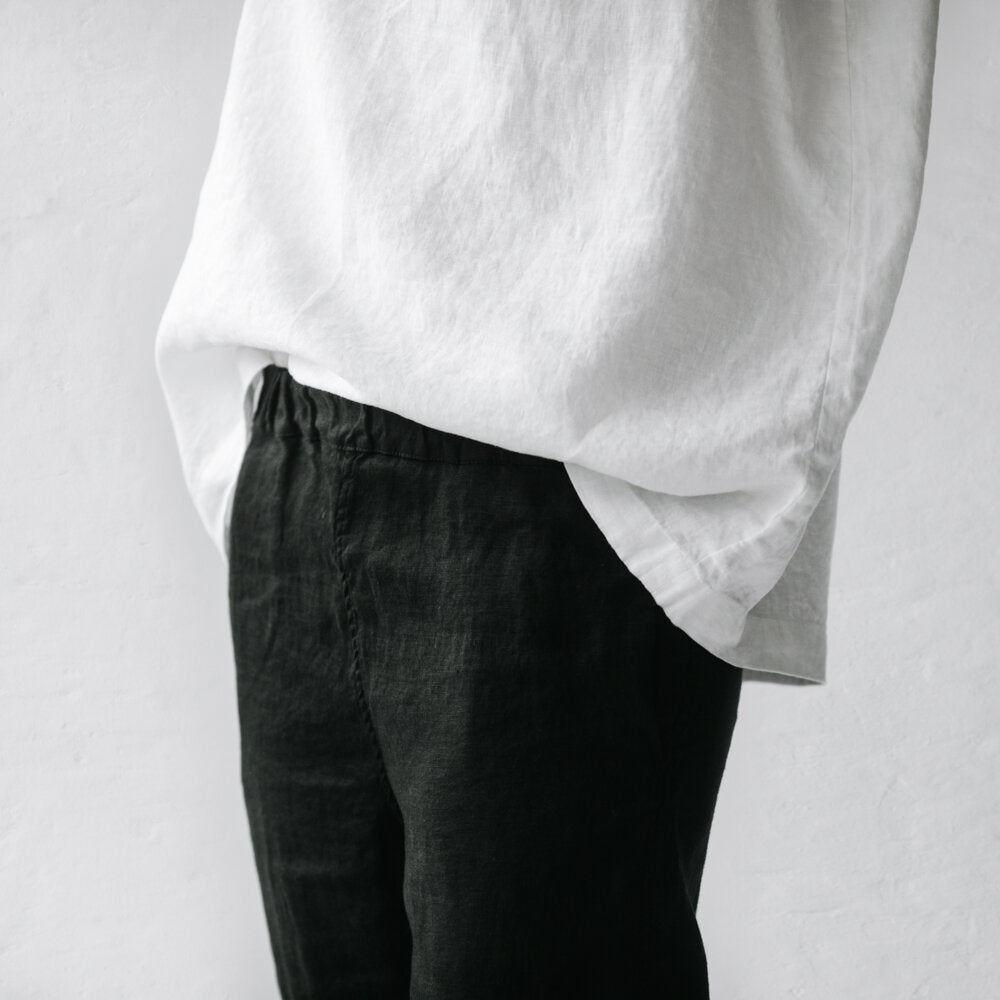 Taki Linen Pants | Black