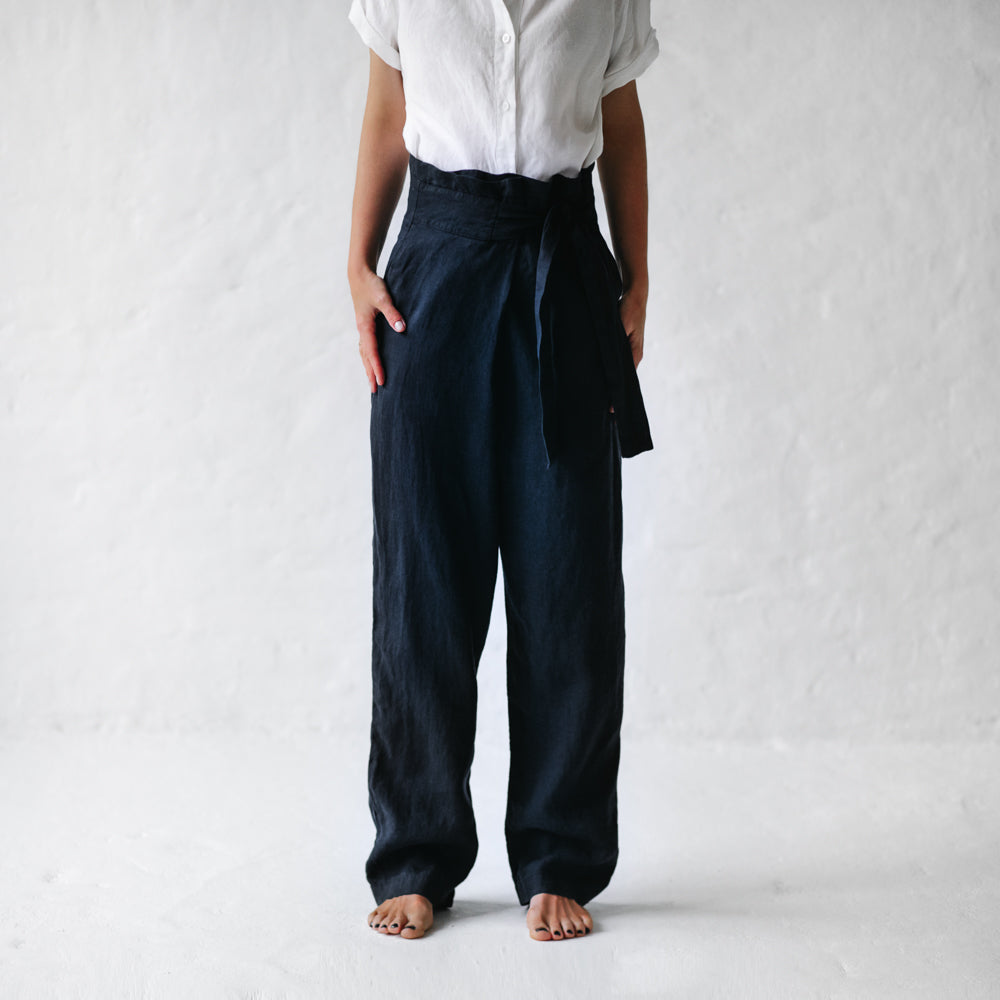 Linen Pants | Navy