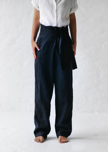 Linen Pants | Navy