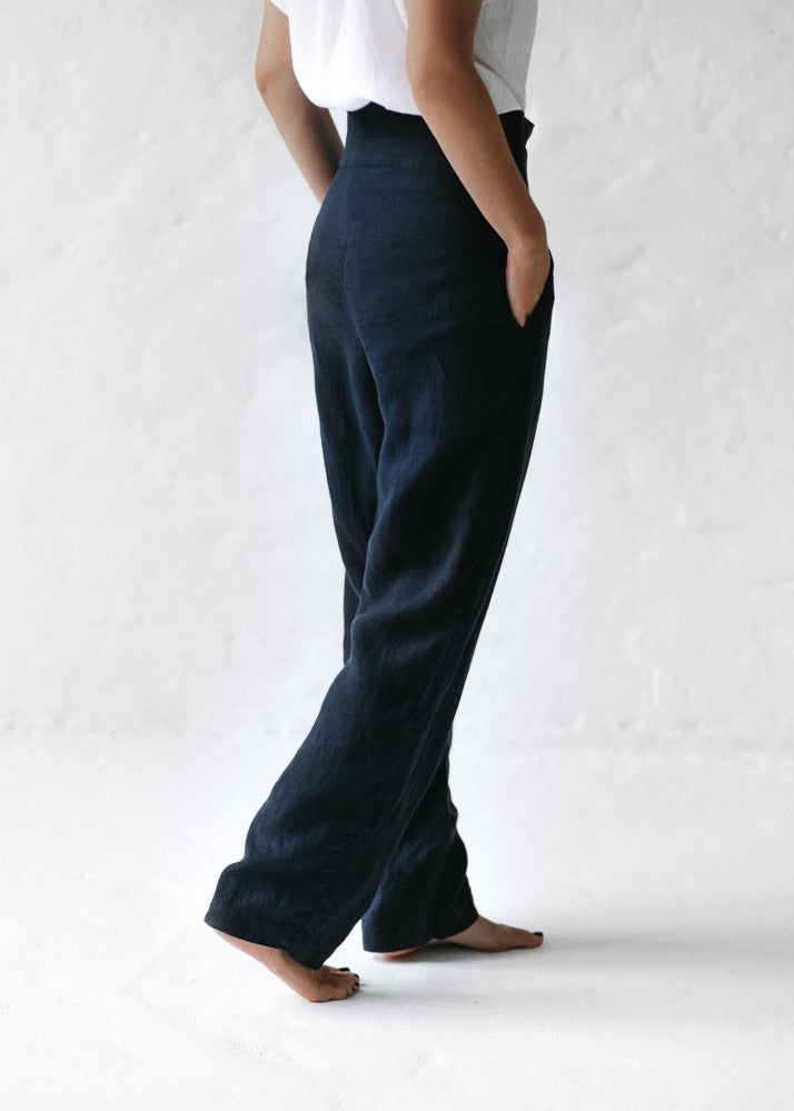 Linen Pants | Navy