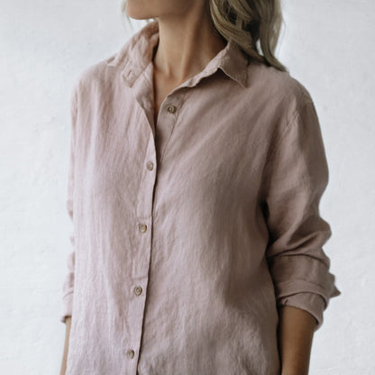 Linen Shirt | Dusky Pink