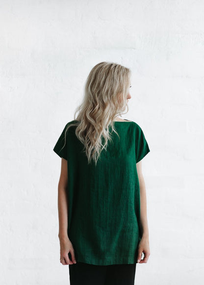 Linen Top | Green