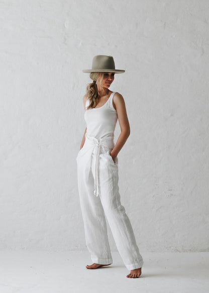 Linen Pants | White