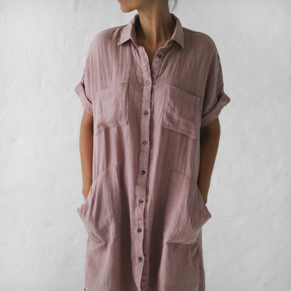 Linen tunic | Dusky Pink